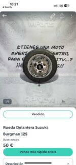 Pack 2 Ruedas Suzuki Burgman 125 - Imagen 2